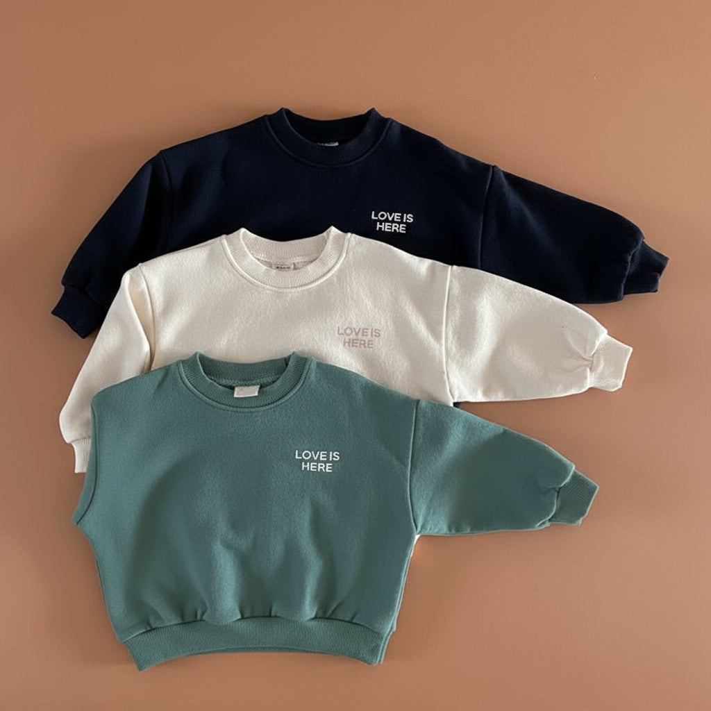 Love is Here Sweatshirt null