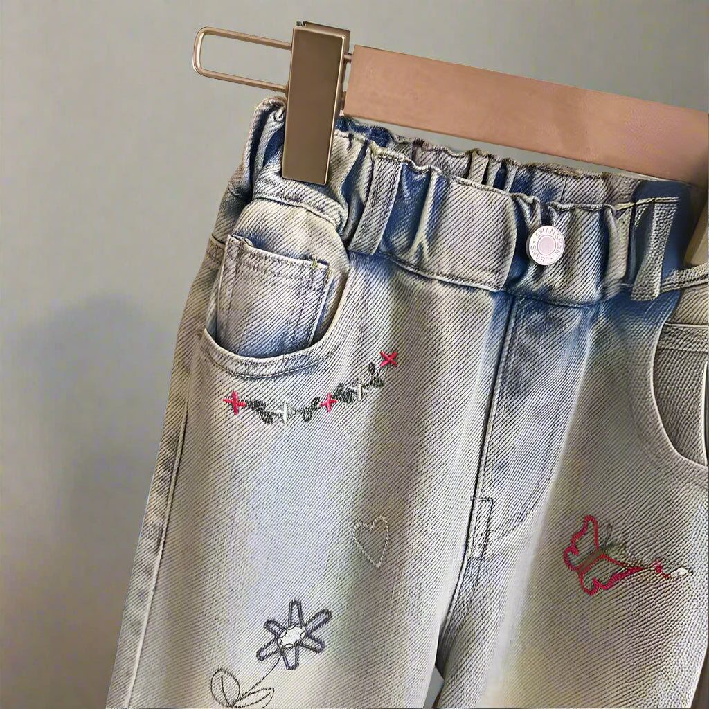 Ruby Embroidered Jeans Kït the label