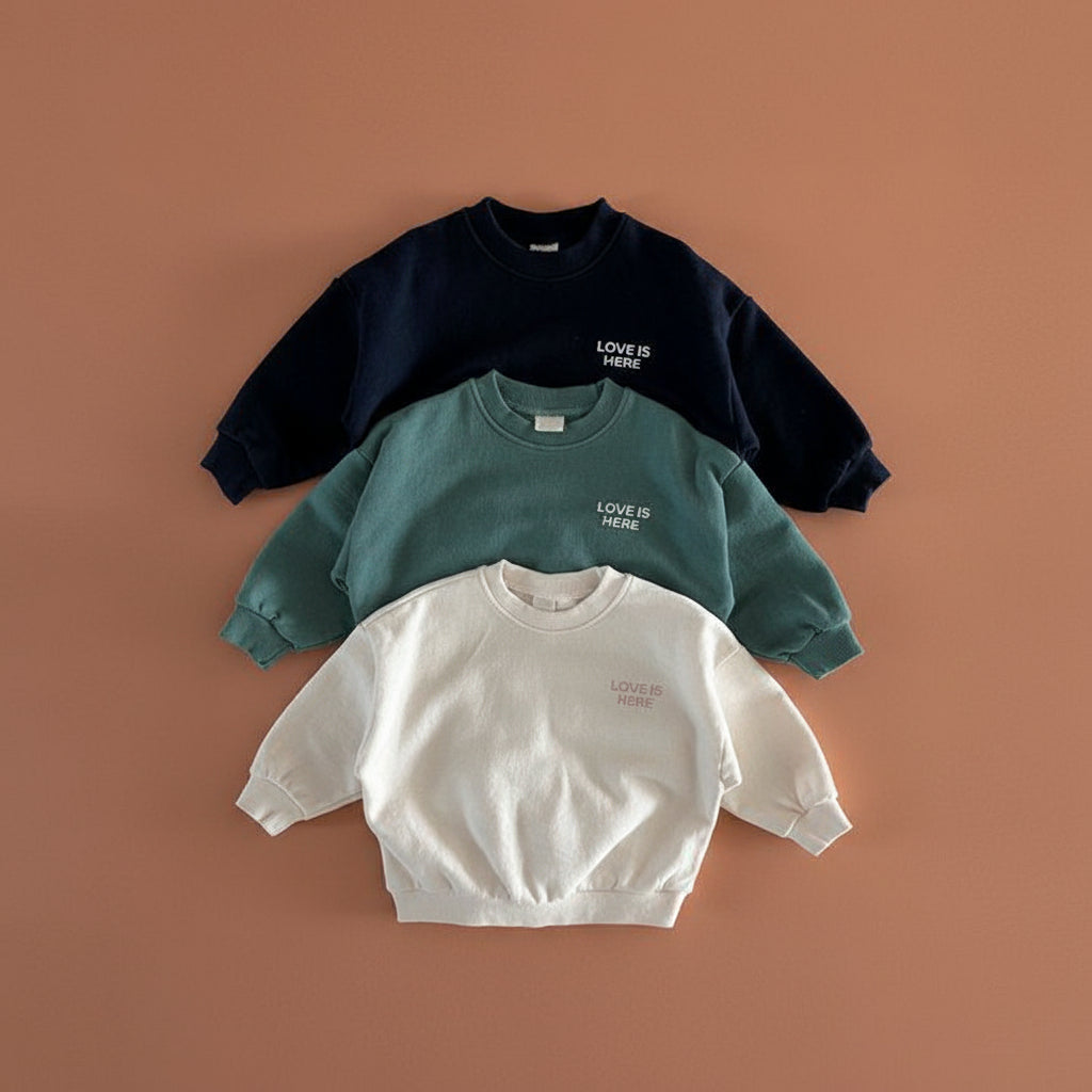 Love is Here Sweatshirt null
