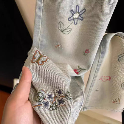 Ruby Embroidered Jeans Kït the label